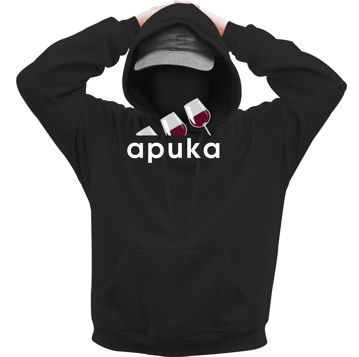 Kapucnis belebújós pulóver