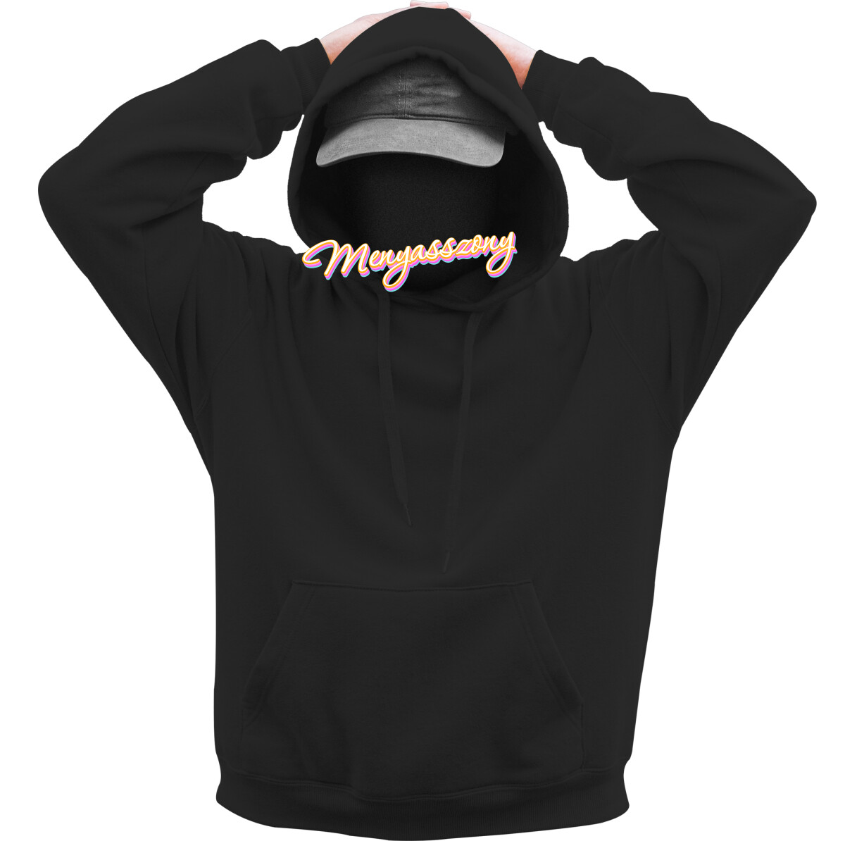 Kapucnis belebújós pulóver