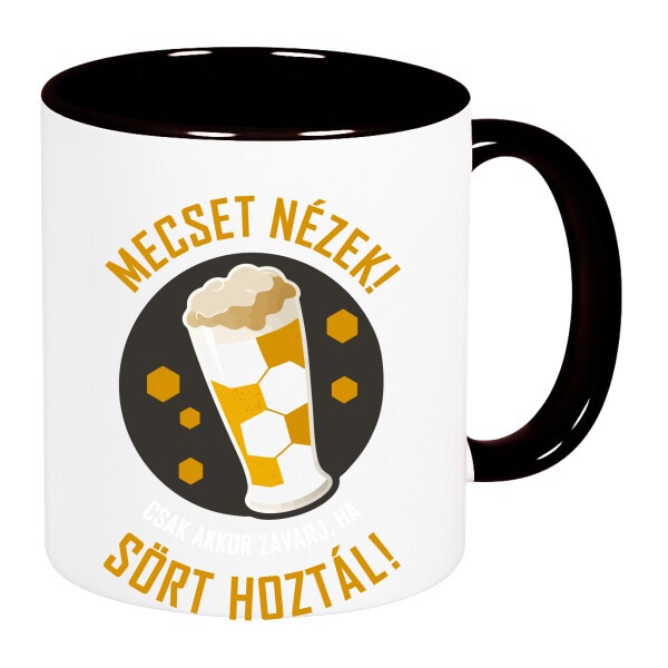 Színes fülű és belsejű bögre