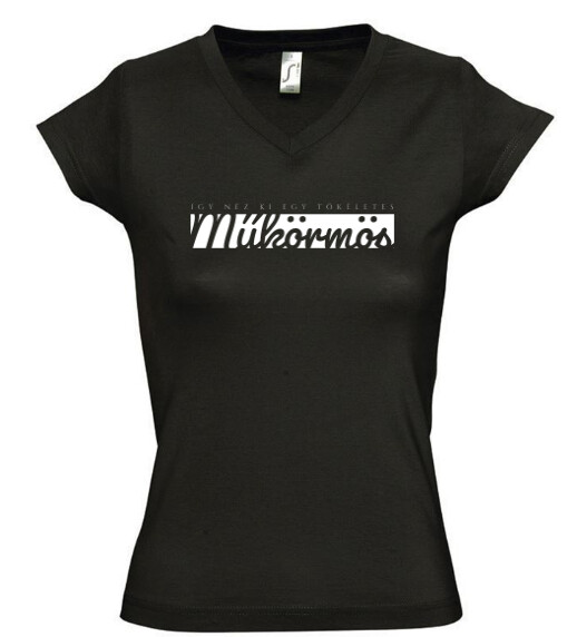 Női V nyakú póló