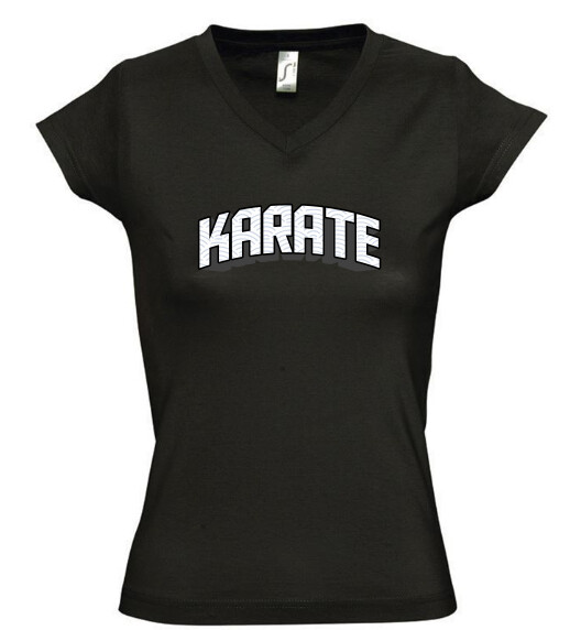 Női V nyakú póló