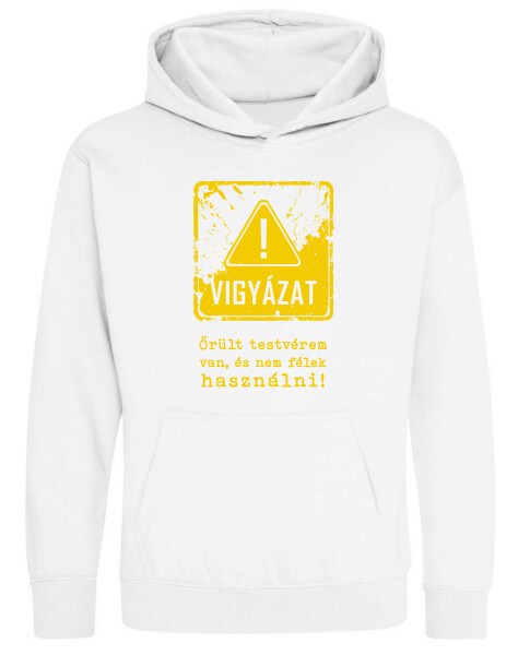 Kapucnis belebújós gyerek pulóver