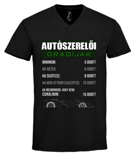 Unisex V nyakú póló