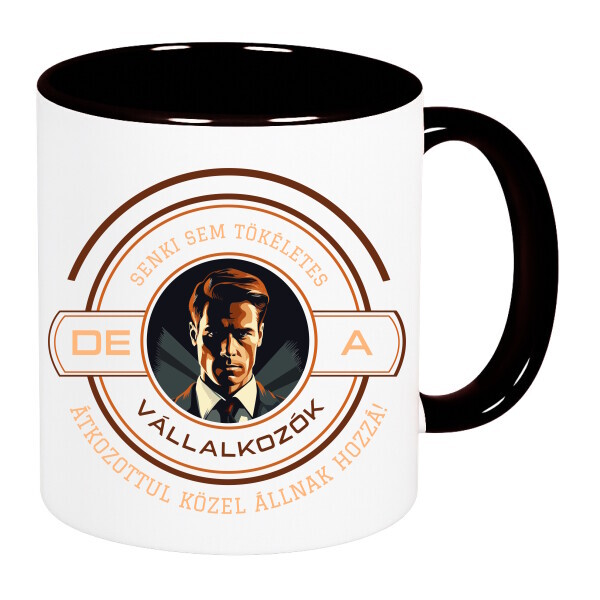 Színes fülű és belsejű bögre