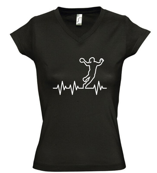 Női V nyakú póló