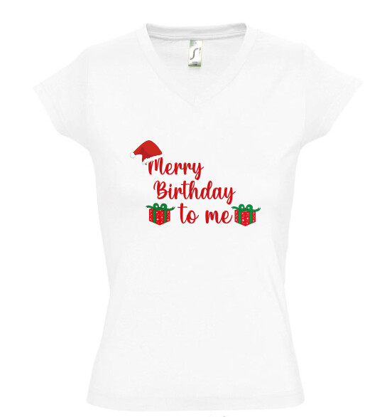 Női V nyakú póló