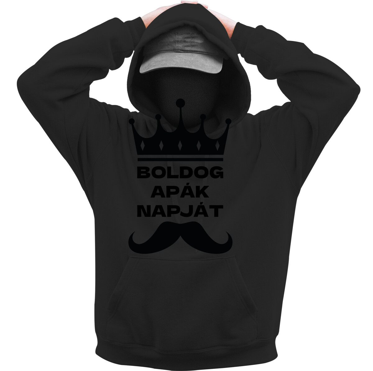 Kapucnis belebújós pulóver