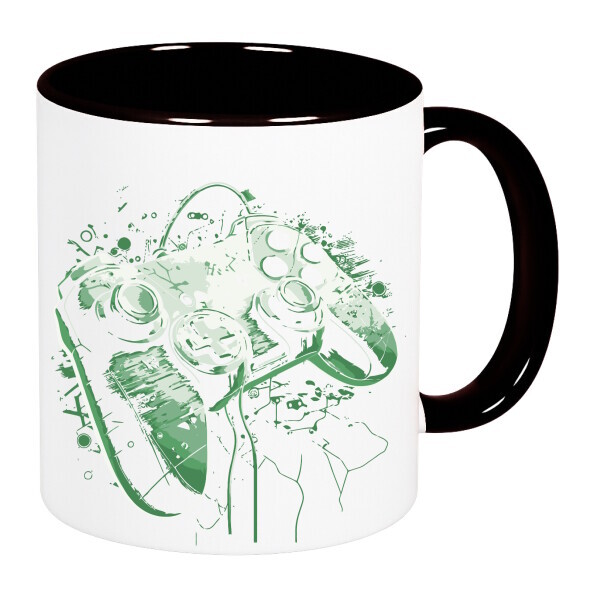 Színes fülű és belsejű bögre