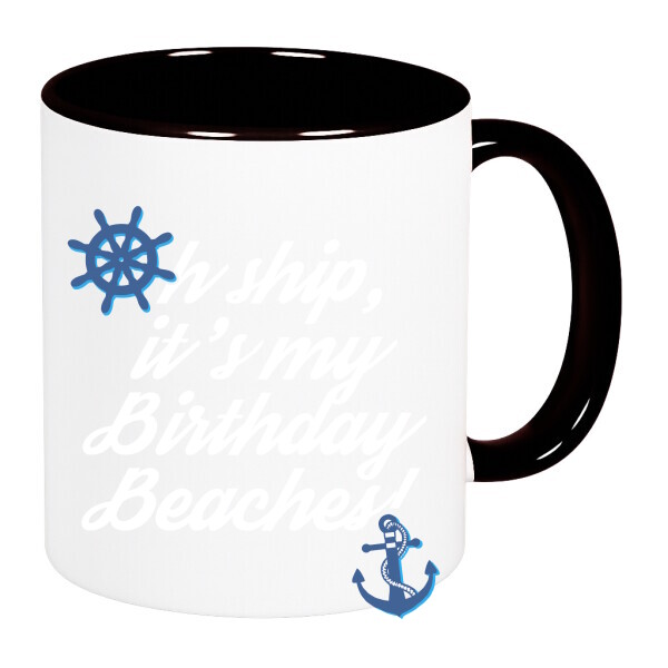 Színes fülű és belsejű bögre