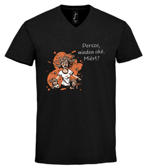 Unisex V nyakú póló