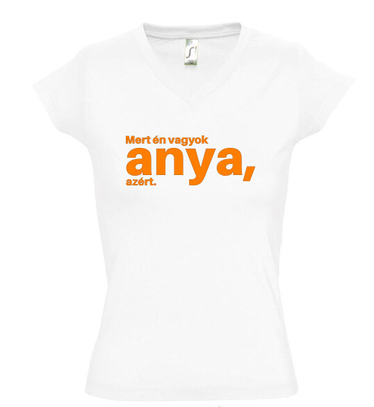 Női V nyakú póló