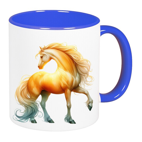 Színes fülű és belsejű bögre