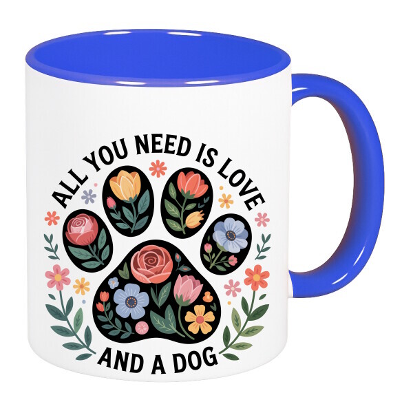 Színes fülű és belsejű bögre