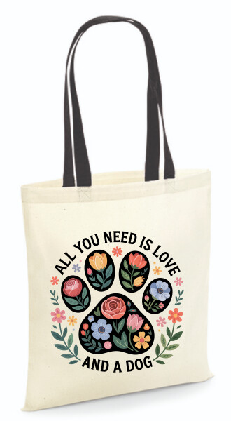 Vászontáska - színes fülű 