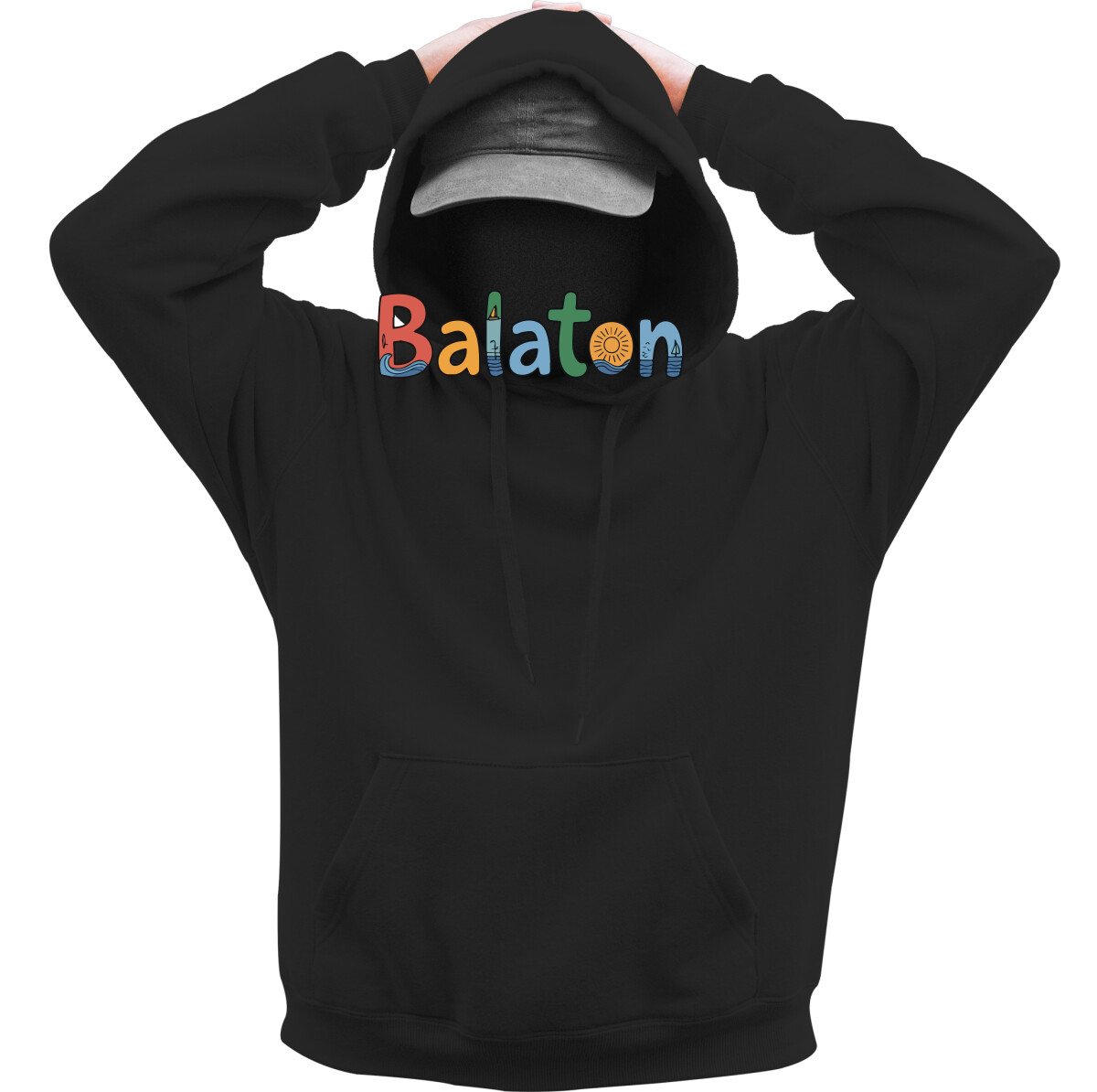 Kapucnis belebújós pulóver