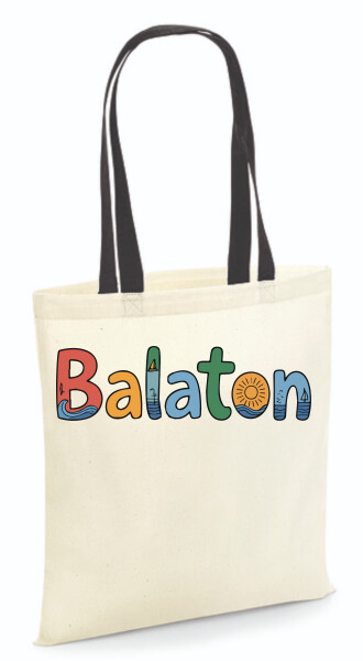 Vászontáska - színes fülű 