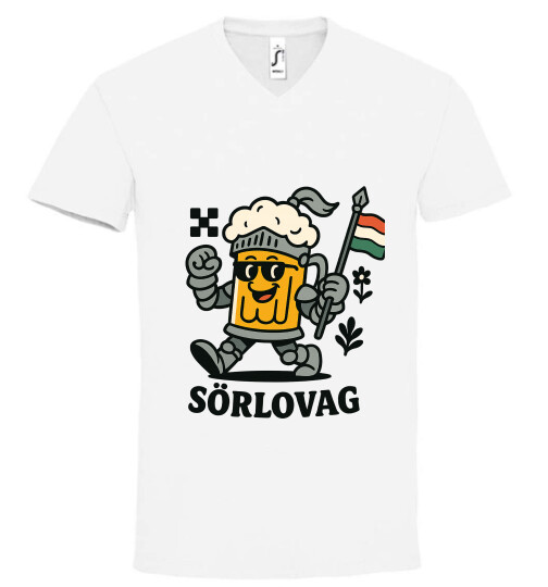 Unisex V nyakú póló