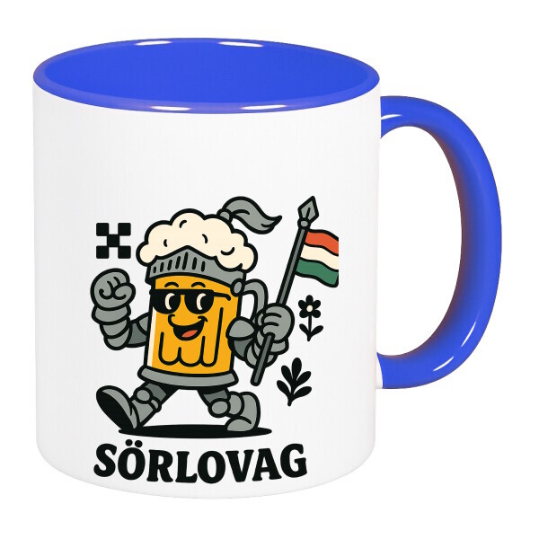 Színes fülű és belsejű bögre