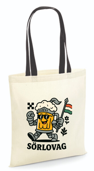 Vászontáska - színes fülű 