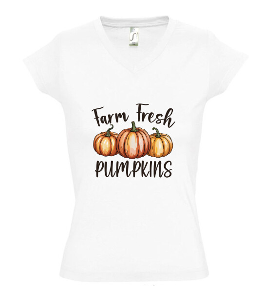 Női V nyakú póló