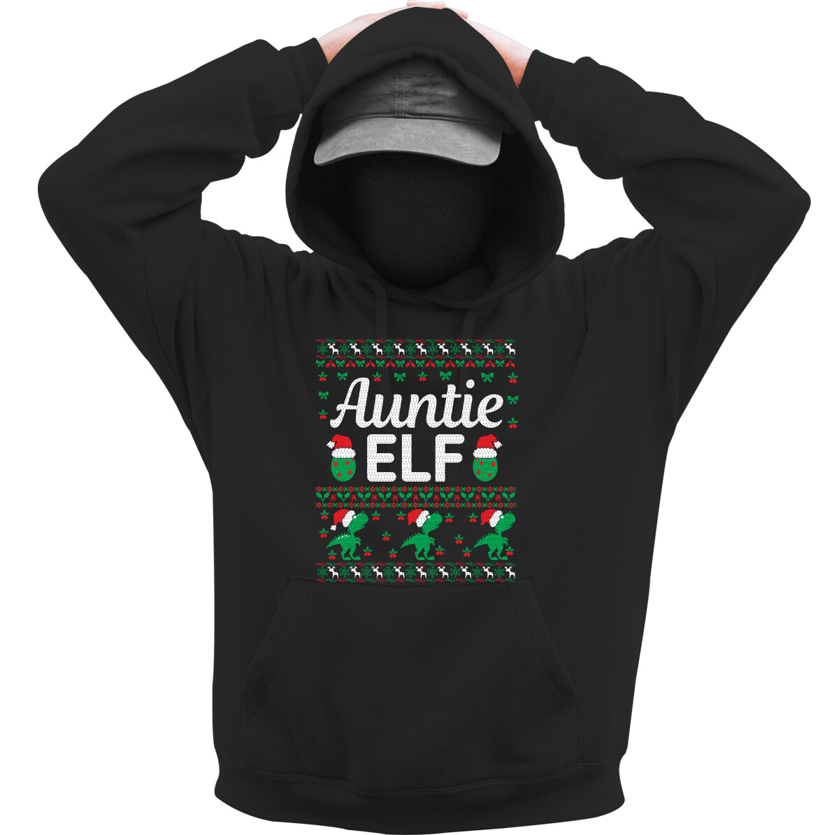 Kapucnis belebújós pulóver