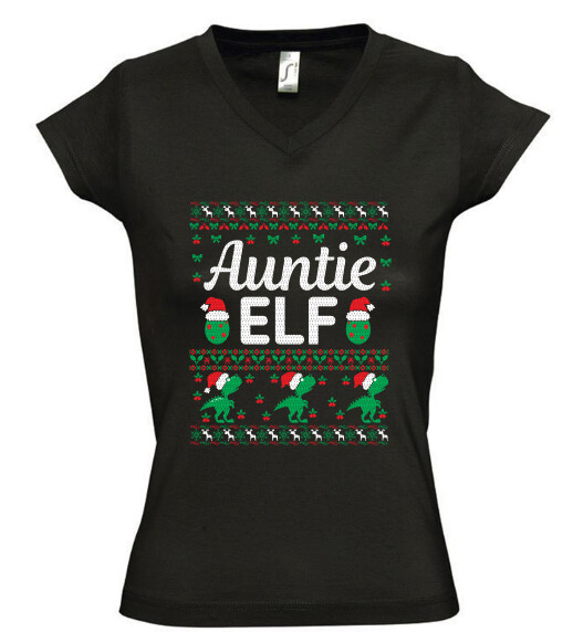 Női V nyakú póló