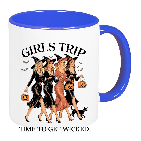 Színes fülű és belsejű bögre