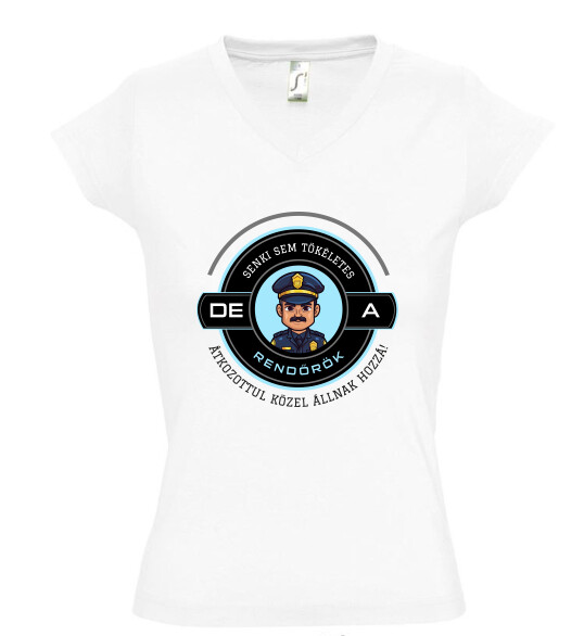 Női V nyakú póló