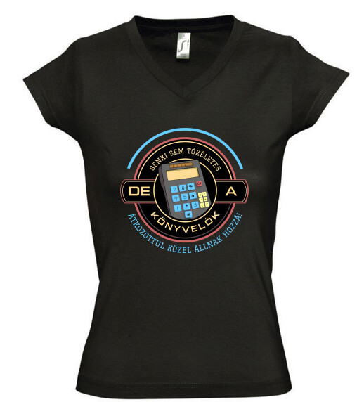 Női V nyakú póló