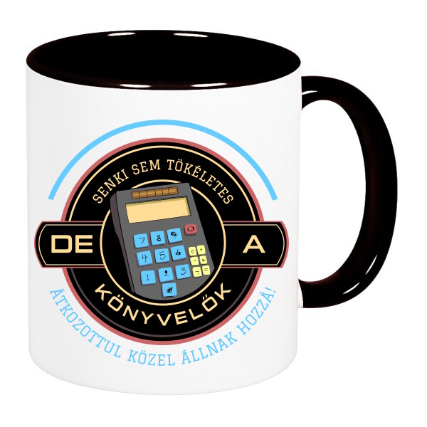 Színes fülű és belsejű bögre