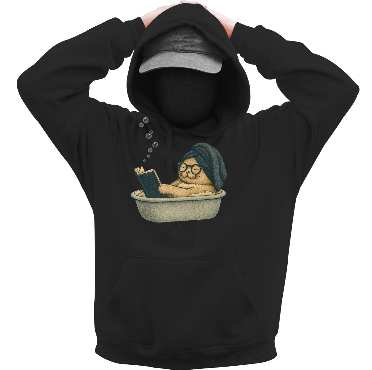 Kapucnis belebújós pulóver