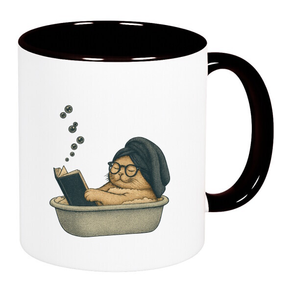 Színes fülű és belsejű bögre