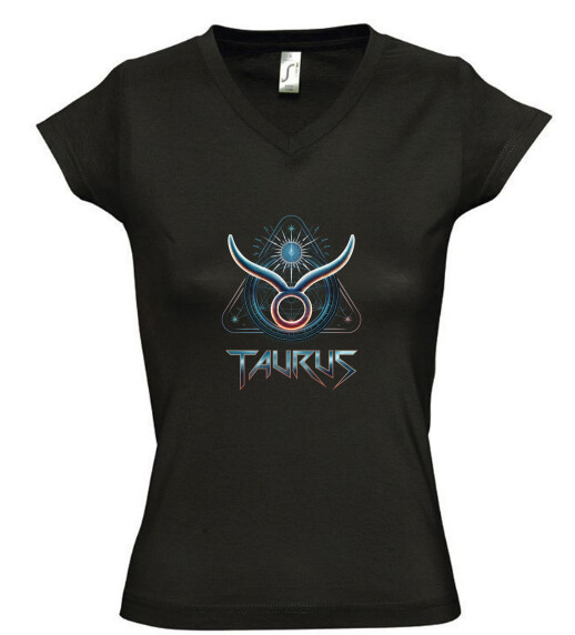 Női V nyakú póló