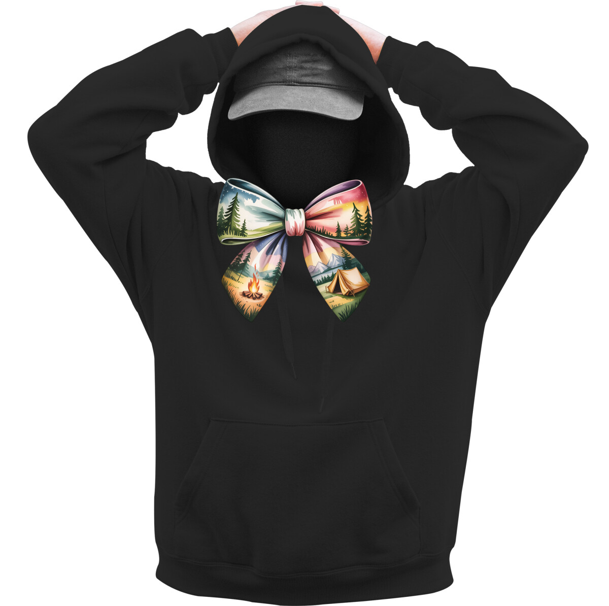 Kapucnis belebújós pulóver