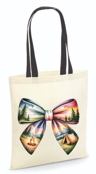 Vászontáska - színes fülű 