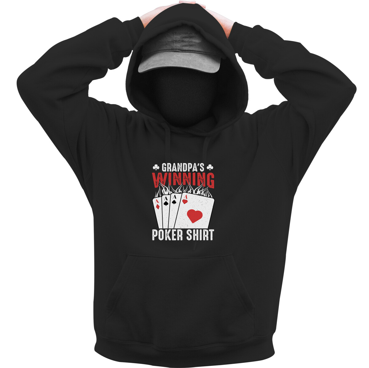 Kapucnis belebújós pulóver