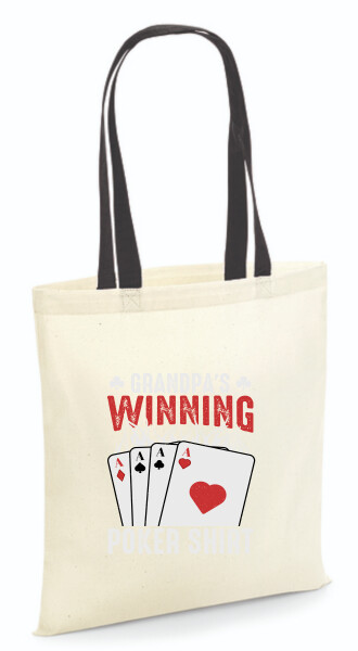 Vászontáska - színes fülű 