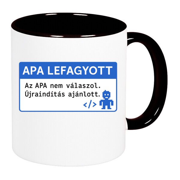 Színes fülű és belsejű bögre