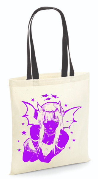 Vászontáska - színes fülű 