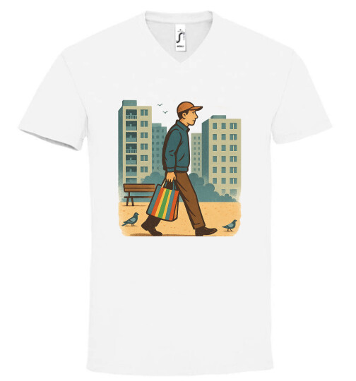 Unisex V nyakú póló