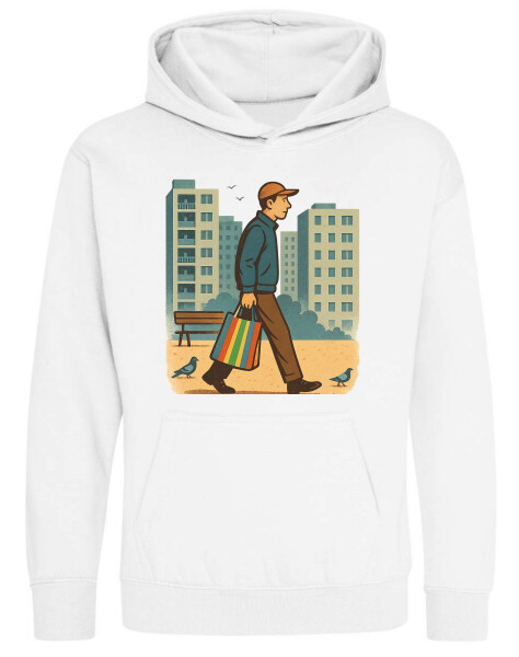 Kapucnis belebújós gyerek pulóver