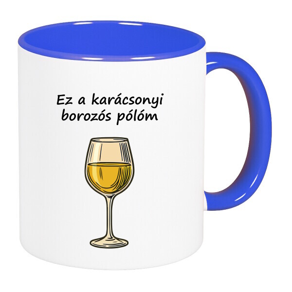 Színes fülű és belsejű bögre