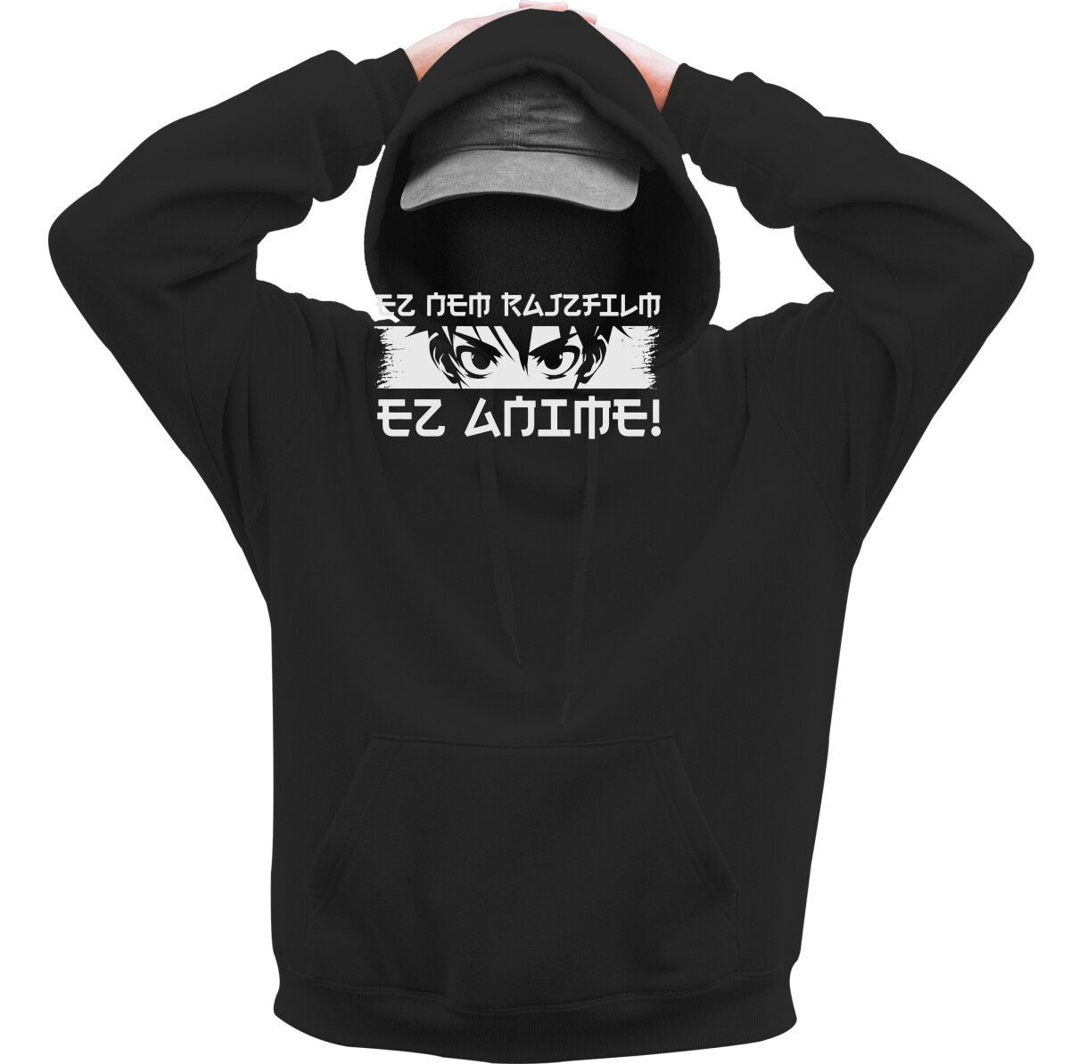 Kapucnis belebújós pulóver