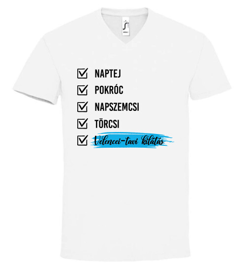 Unisex V nyakú póló