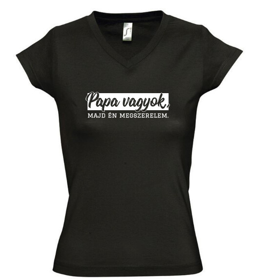 Női V nyakú póló