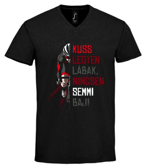 Unisex V nyakú póló