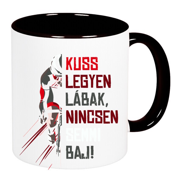 Színes fülű és belsejű bögre