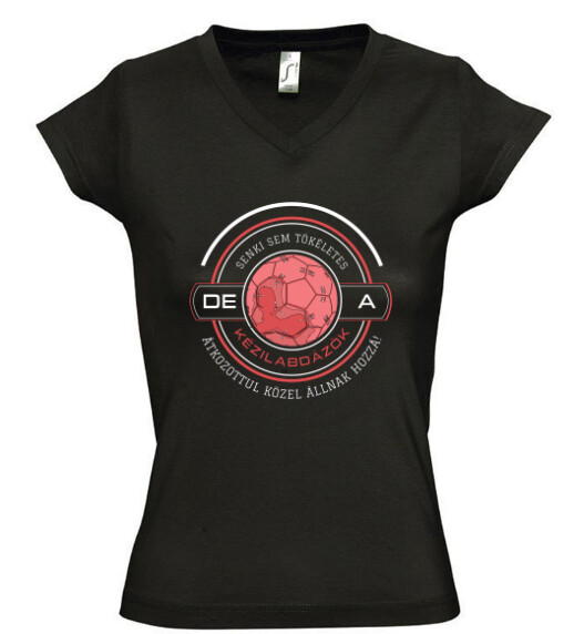 Női V nyakú póló