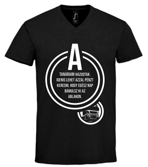 Unisex V nyakú póló