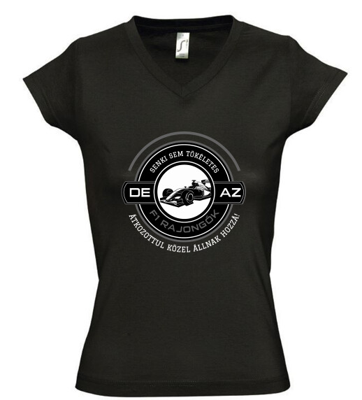 Női V nyakú póló